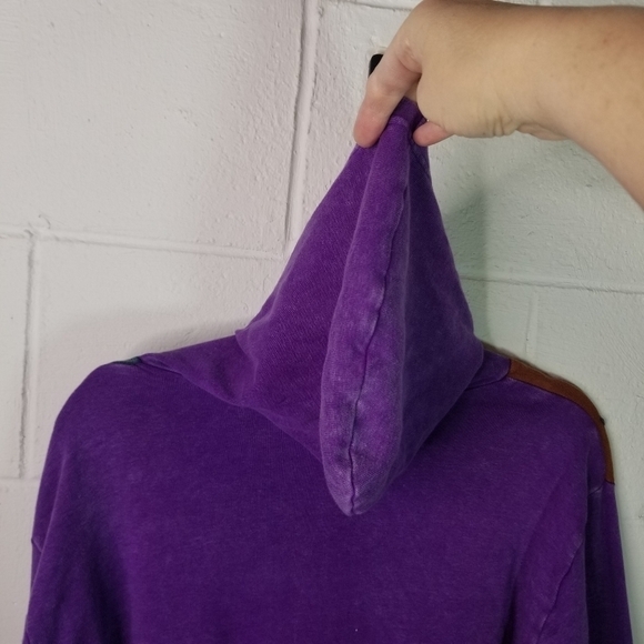 Vtg Rising Tide patchwork hippie hoodie - Picture 5 of 8